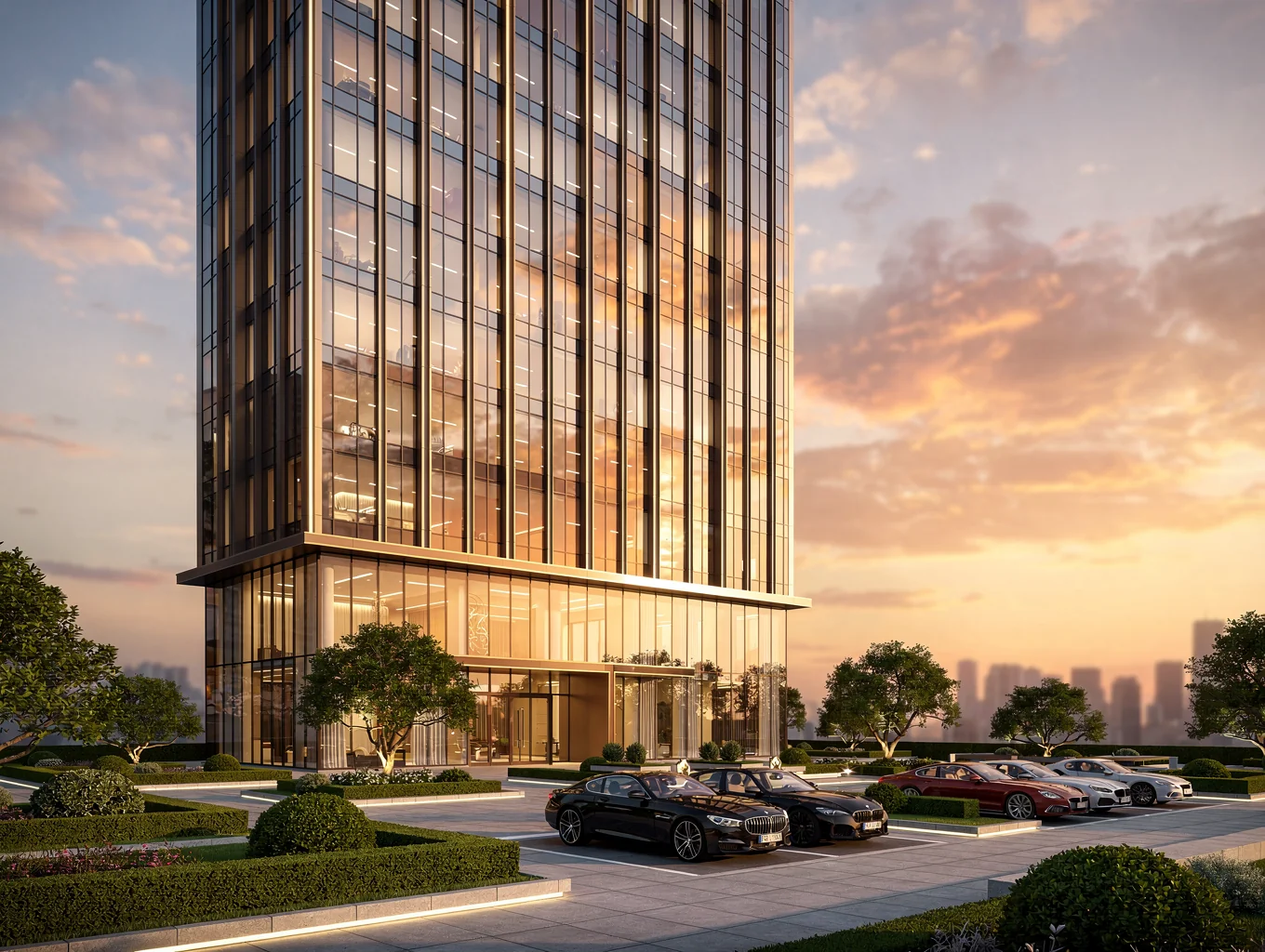 Architectural exterior render of Oracle Grand luxury residence in Asunción