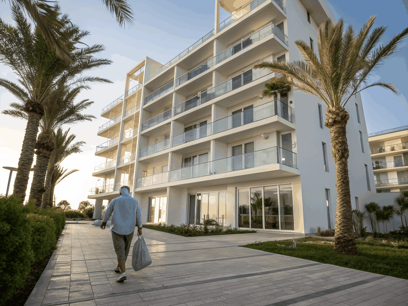 Architectural exterior rendering of Oracle Meridian boutique residential building in Asunción