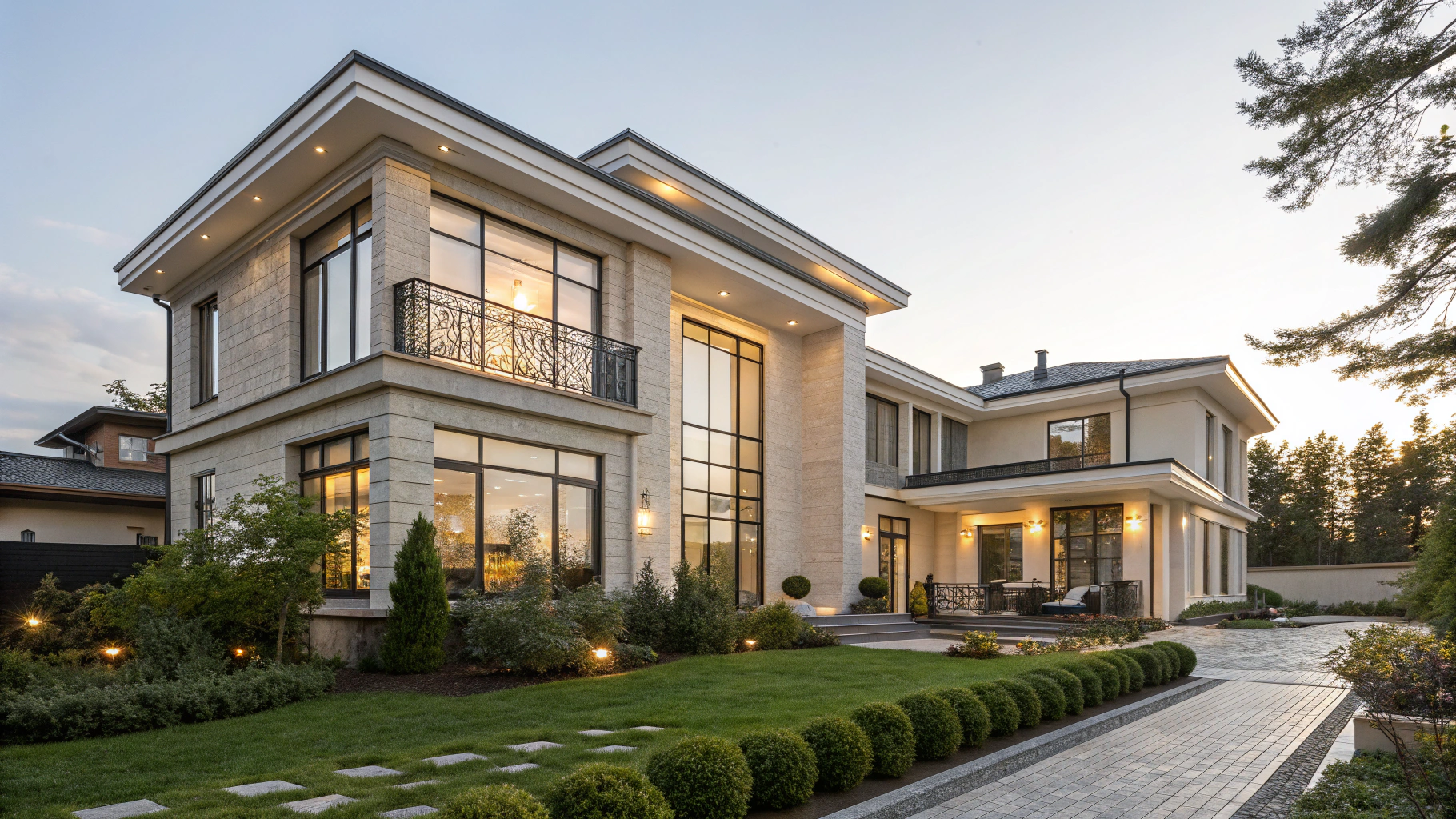 Architectural exterior render of Oracle Pavilion boutique residences in Asunción